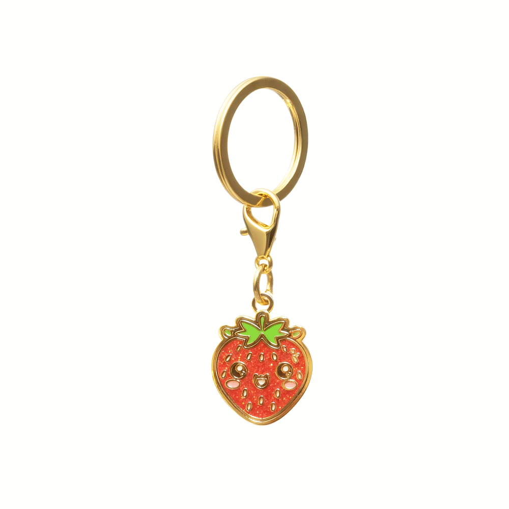 Strawberry Pet Charm | Pink Papyrus