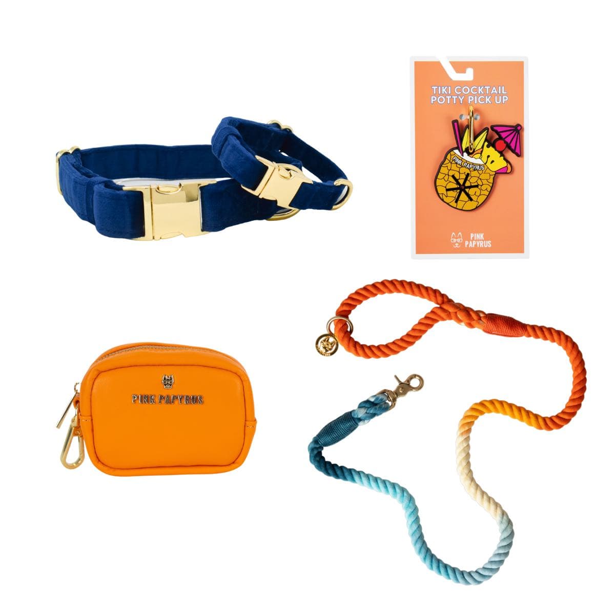 Orange Crush Dog Collar Bundle | Pink Papyrus