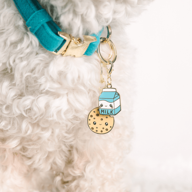 Cookie & Milk Pet Charm Set | Pink Papyrus