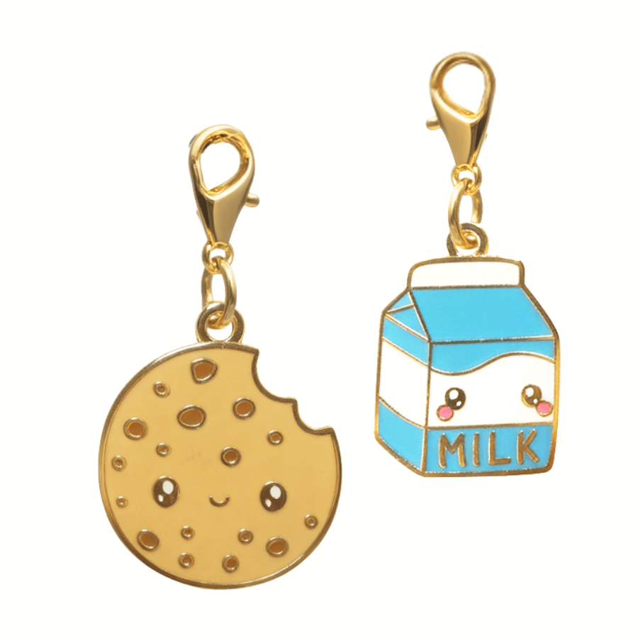 Cookie & Milk Pet Charm Set | Pink Papyrus