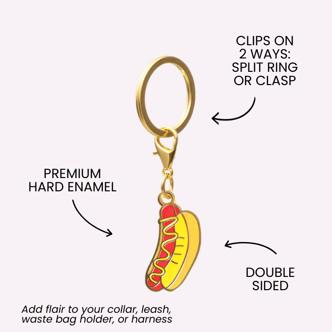 Hotdog & Popcorn Pet Charm Set | Pink Papyrus