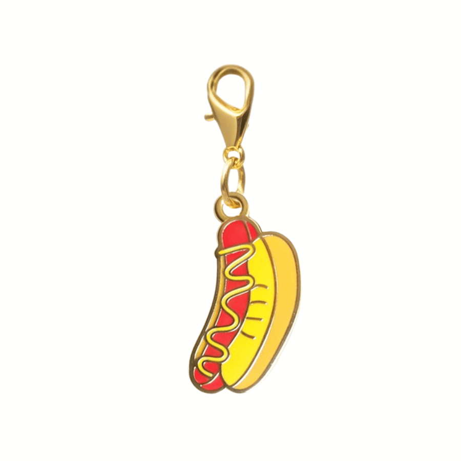 Hotdog Pet Charm | Pink Papyrus
