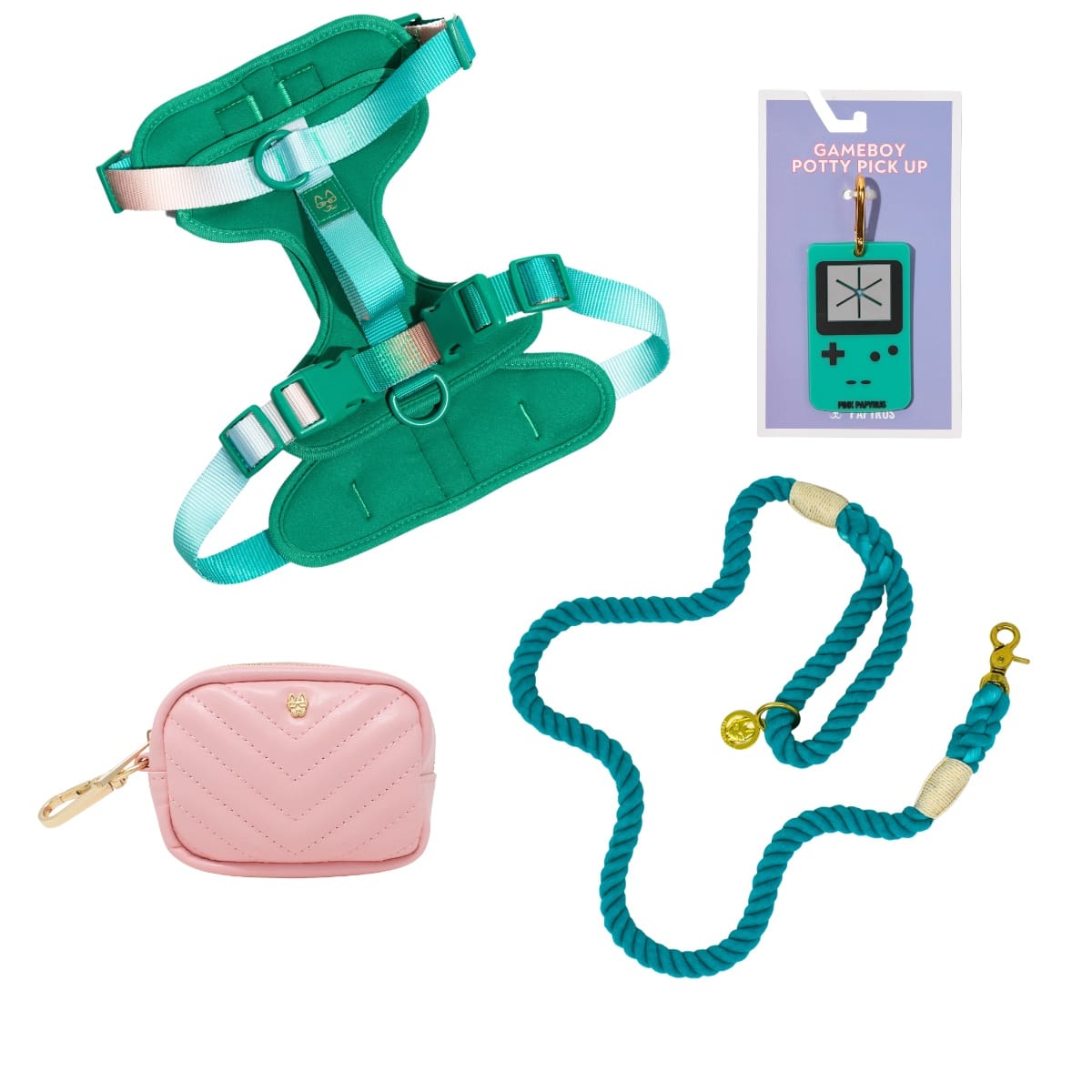 Lush Life Dog Harness Bundle | Pink Papyrus