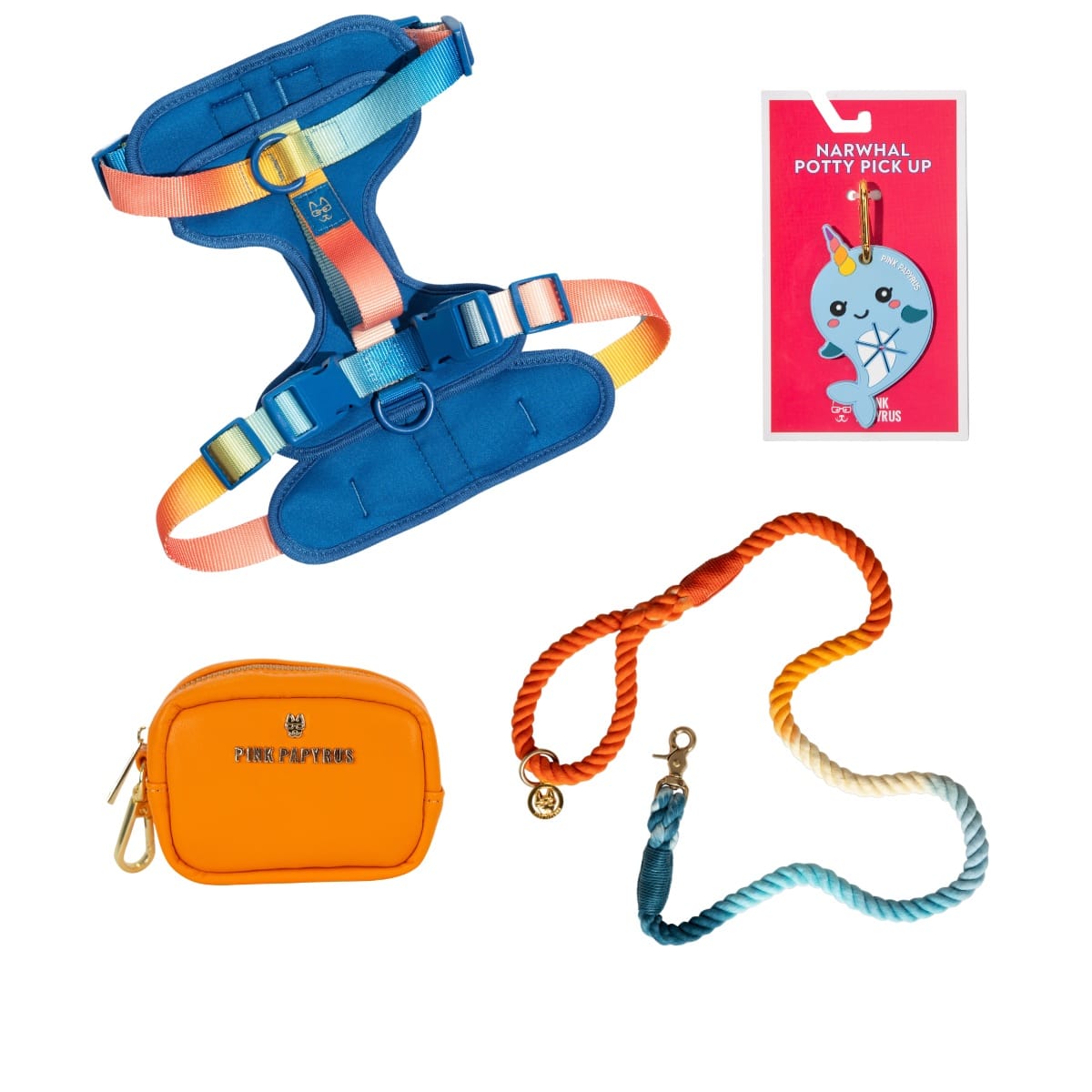Sapphire Coast Dog Harness Bundle | Pink Papyrus