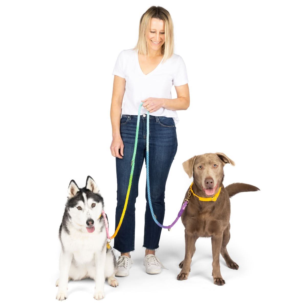 Nola Hands-Free Rope Dog Leash | Pink Papyrus