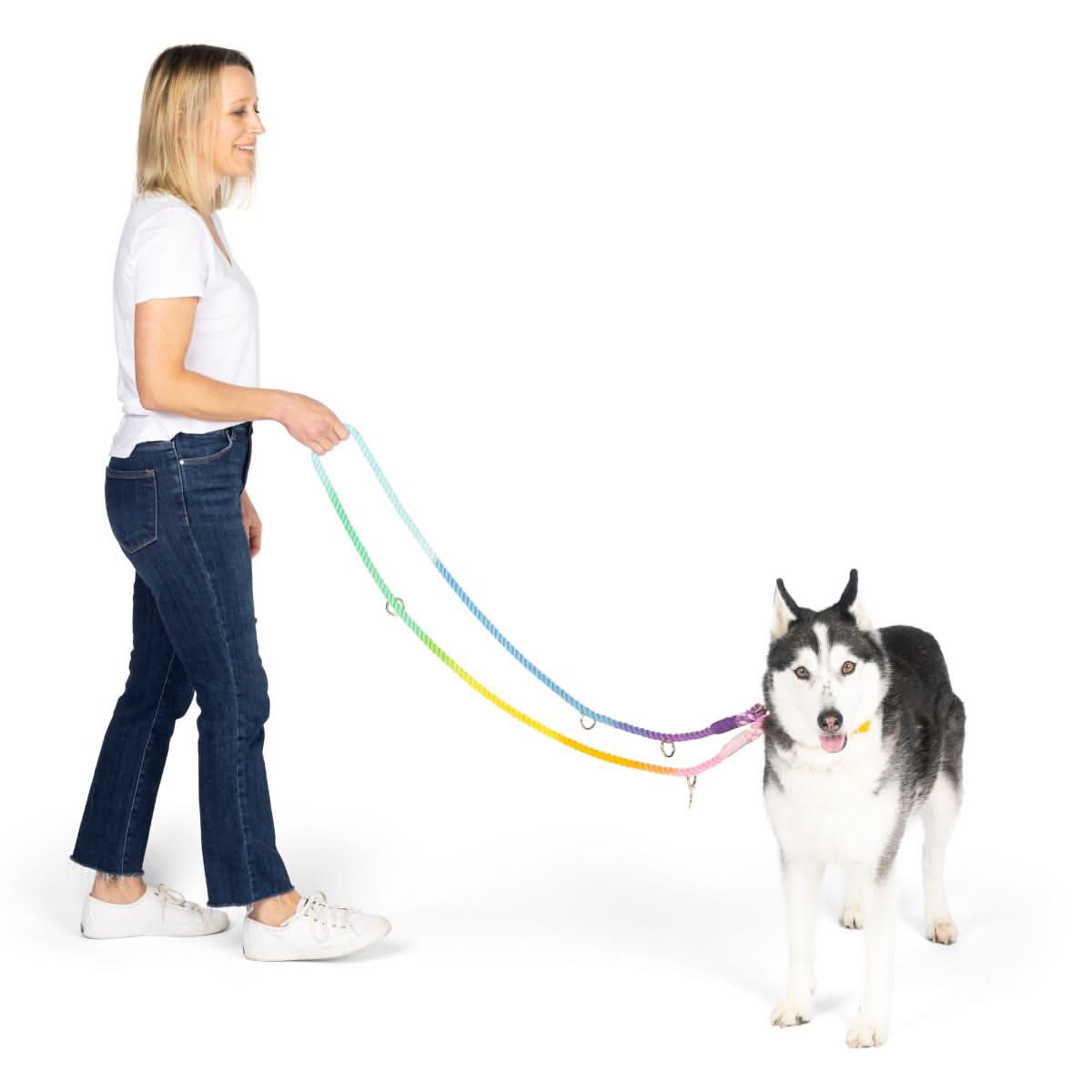 Nola Hands-Free Rope Dog Leash | Pink Papyrus