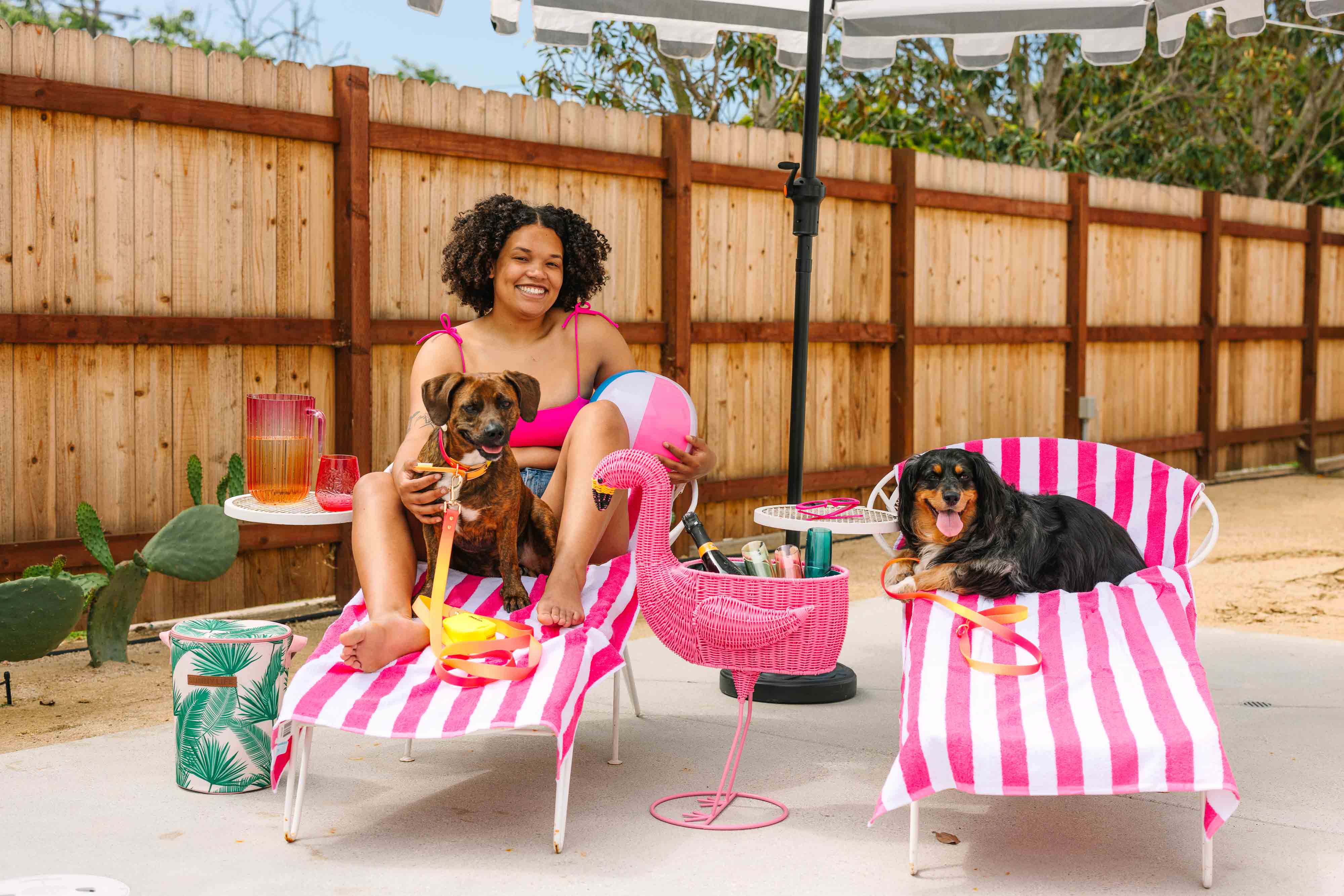 Katelin All Weather Dog Leash | Pink Papyrus