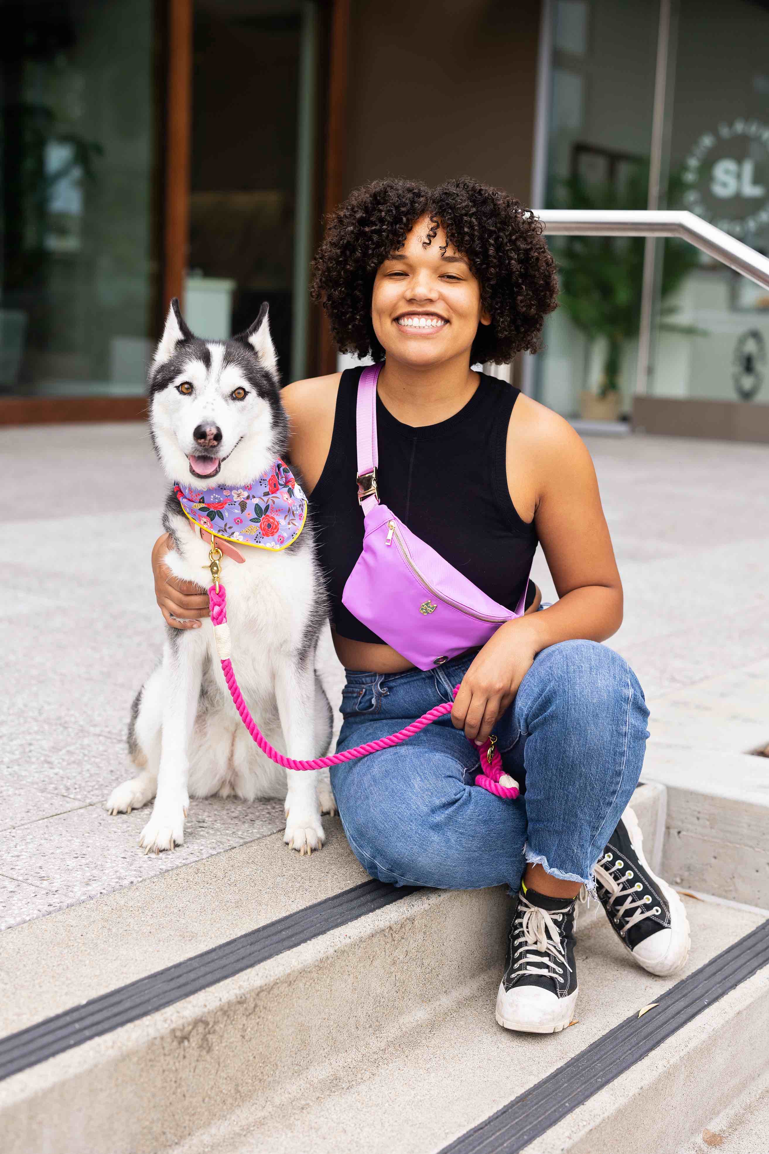 Vera Dog Bandana | Pink Papyrus