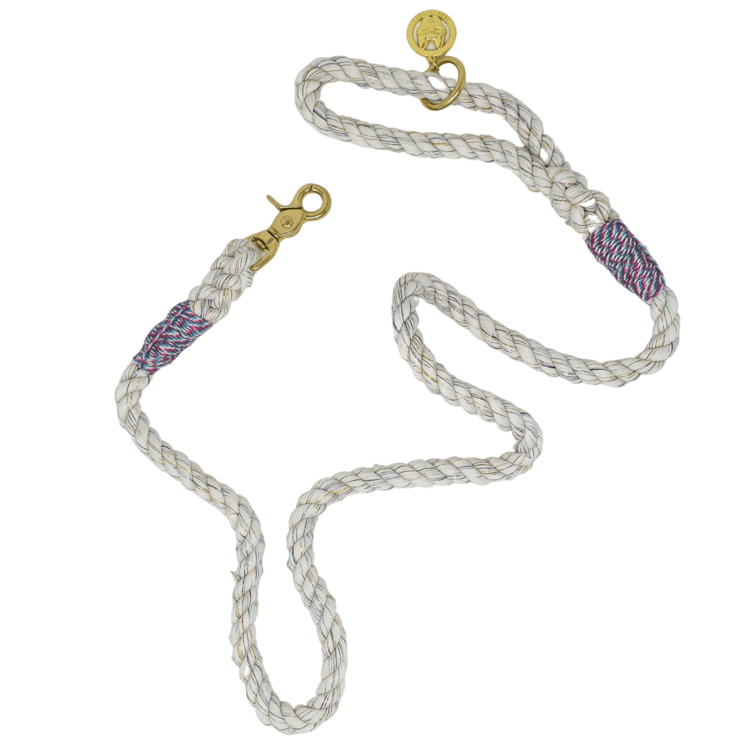 Magnolia Rope Dog Leash | Pink Papyrus