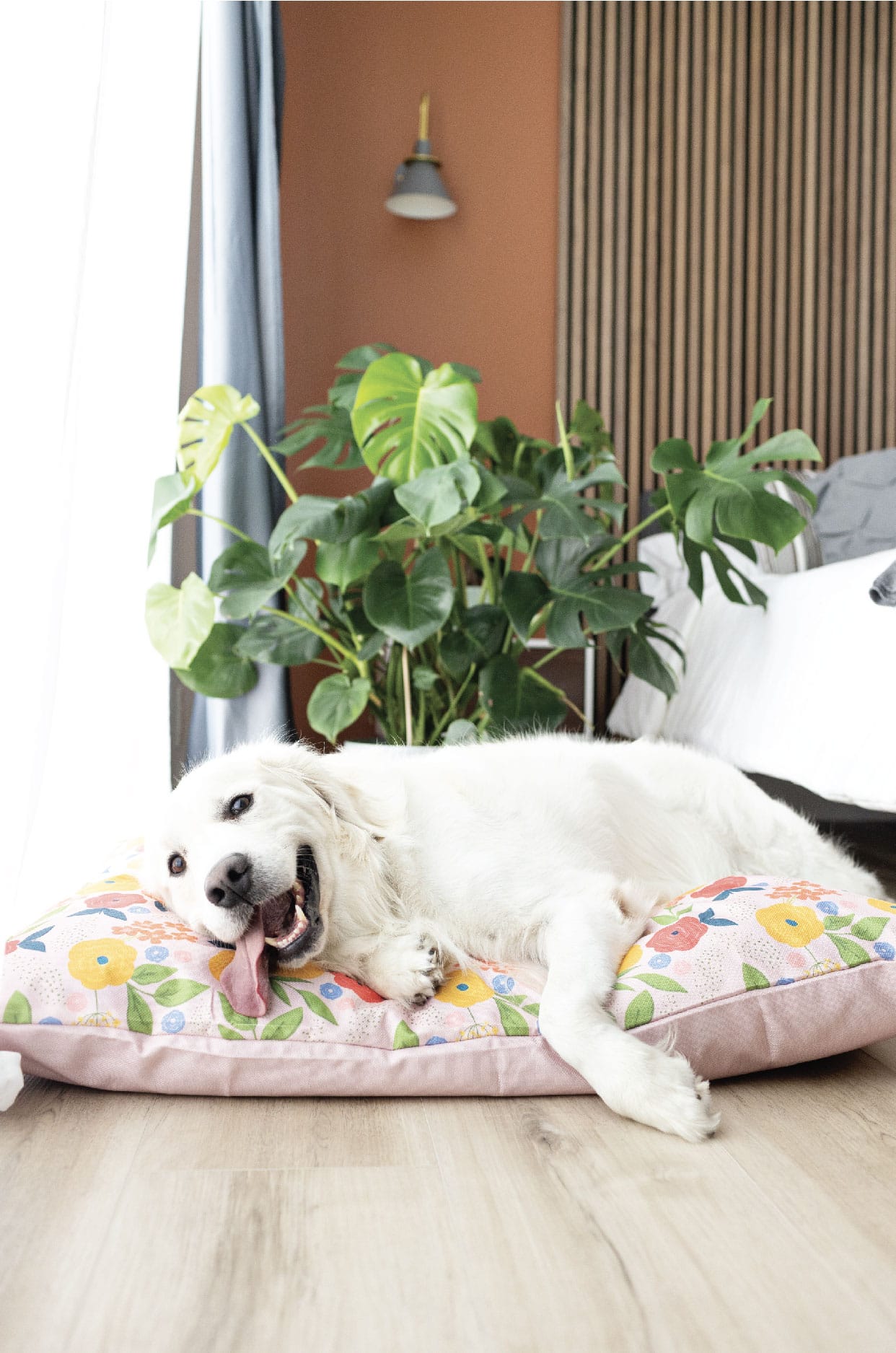 Penelope Dog Bed | Pink Papyrus