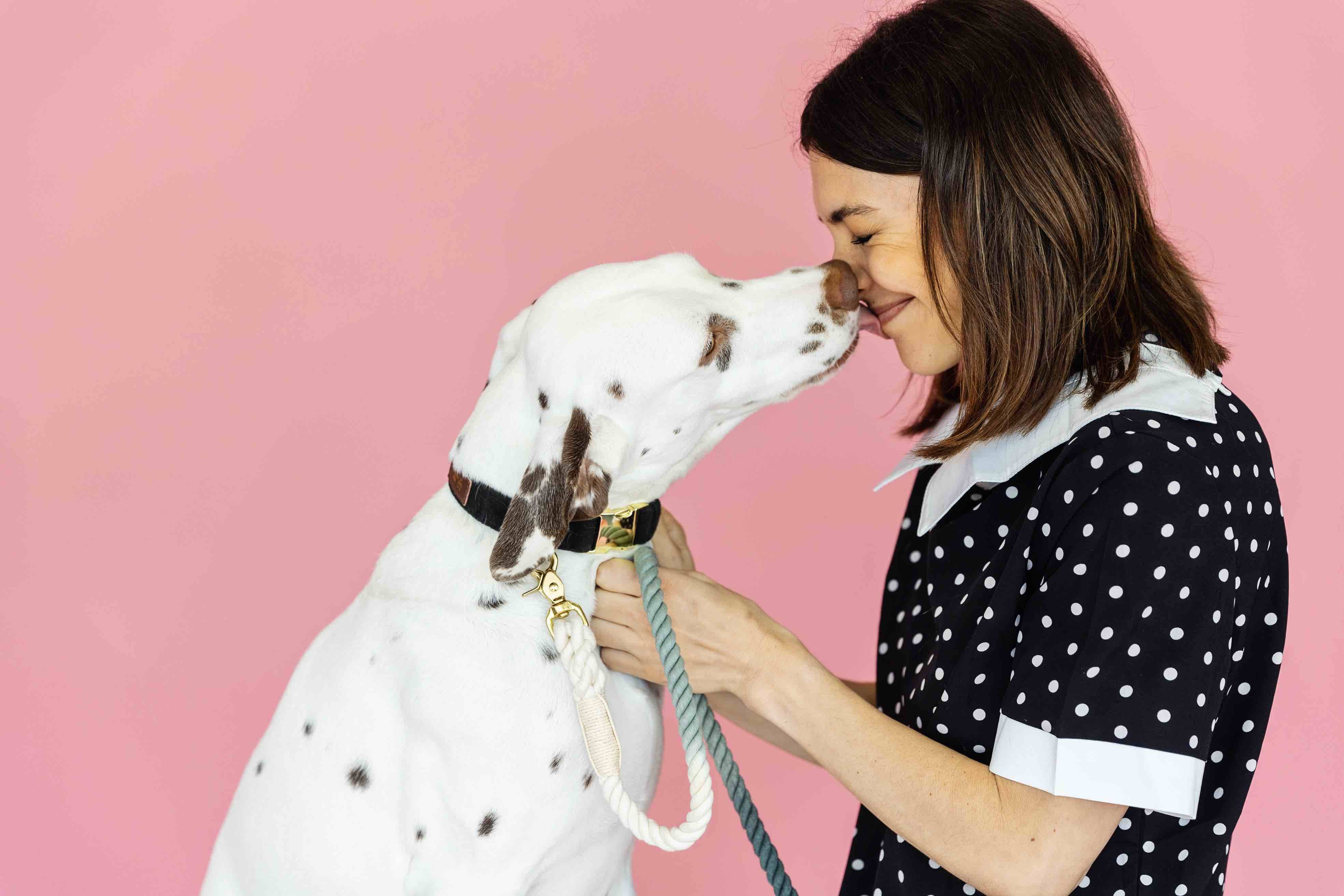 Cairo Rope Dog Leash | Pink Papyrus