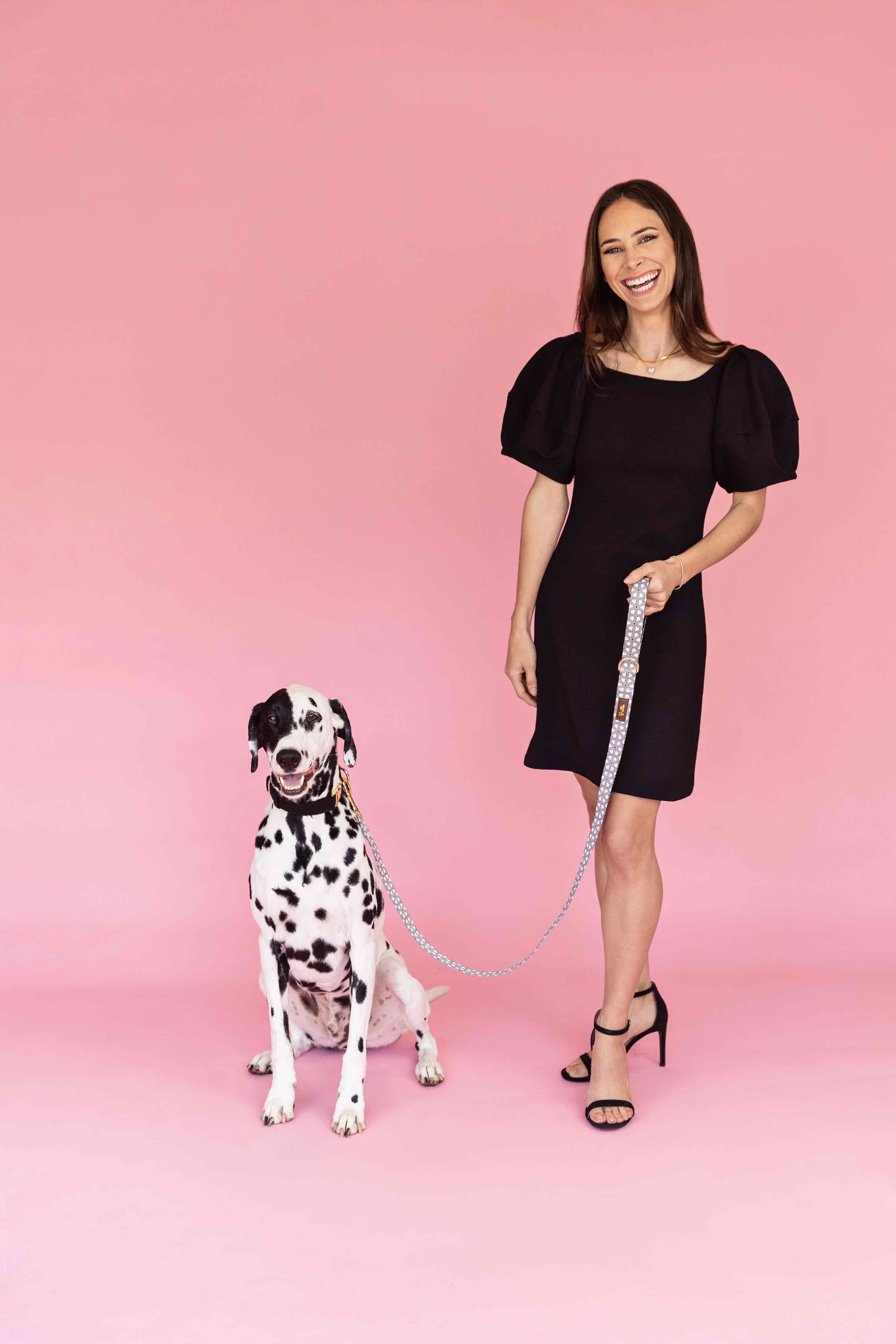 Avery Dog Leash | Pink Papyrus
