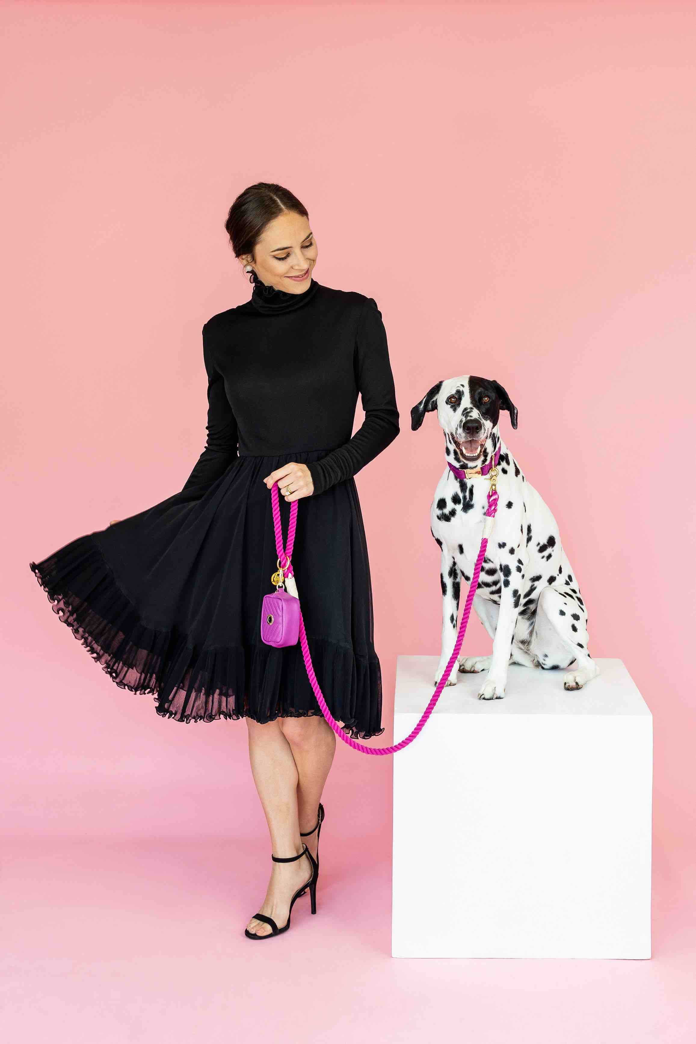 Bree Rope Dog Leash | Pink Papyrus
