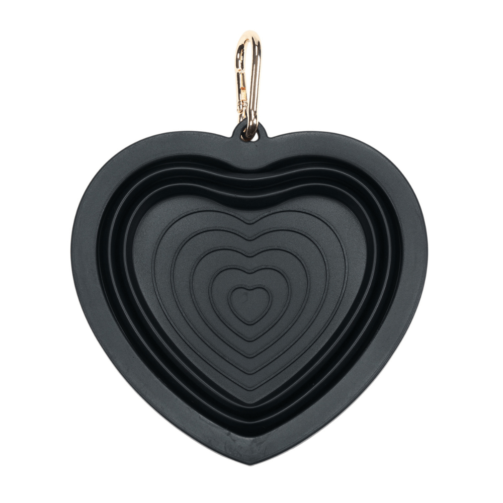 Onyx Heart Collapsible Bowl