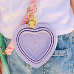 Lavender Heart Collapsible Bowl