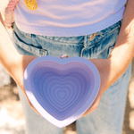 Lavender Heart Collapsible Bowl