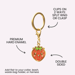 Strawberry Pet Charm | Pink Papyrus