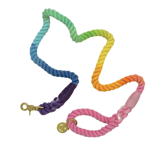 Rainbow sales rope leash