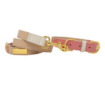 Lola Vegan Leather Dog Leash | Pink Papyrus